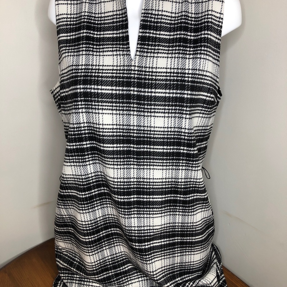 NWT Michael Michael Kors Belted Plaid Dress Size 12 Retail Price $250.00 A10